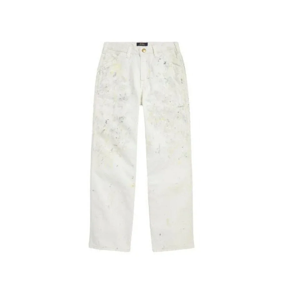 Polo‎ Ralph Lauren Boys 14 Straight Twill Jeans Cream 100% Cotton Premium